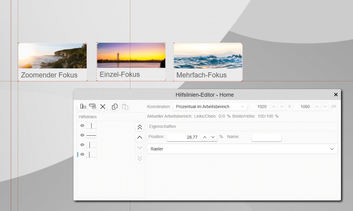 Hilfslinien-Editor